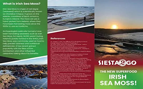 Siesta Ground Coffee: Revive & Thrive: Irish Sea Moss Infused Ground Coffee | Ultimate Metabolism & Immunity Power-Up | One-a-Day Wellness Brew | 1 x 250g bag
